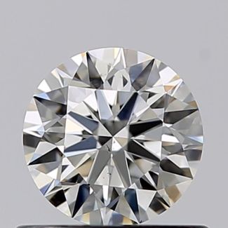 0.53 Carat Round J VS2 EX GIA Natural Diamond