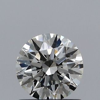 0.71 Carat Round I VVS1 EX GIA Natural Diamond