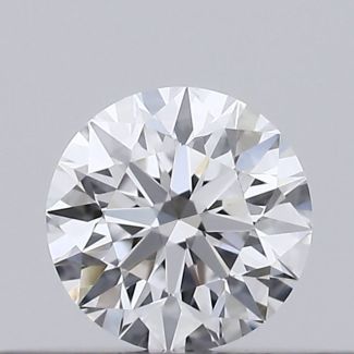 0.23 Carat Round D VVS2 EX GIA Natural Diamond