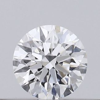 0.19 Carat Round D VVS2 EX GIA Natural Diamond