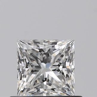 0.51 Carat Princess F SI1 - EX VG GIA Natural Diamond