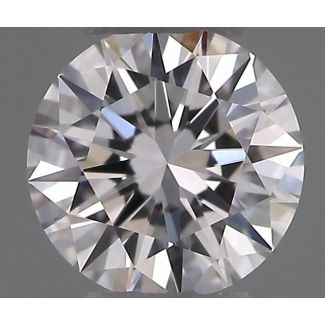 0.18 Carat Round D VVS2 EX VG GIA Natural Diamond