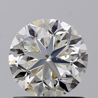 1.00 Carat Round J SI1 F EX VG GIA Natural Diamond