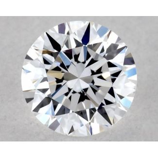 0.38 Carat Round D VVS2 EX VG GIA Natural Diamond