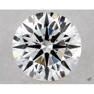 0.42 Carat Round F SI2 EX GIA Natural Diamond