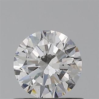 0.50 Carat Round F SI1 EX GIA Natural Diamond