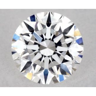 0.53 Carat Round D VVS2 EX GIA Natural Diamond