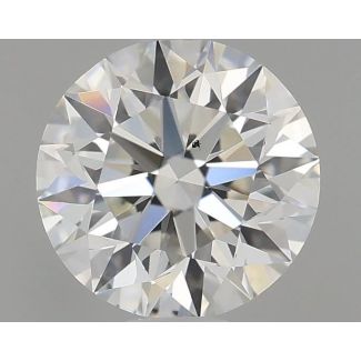 0.59 Carat Round H SI1 EX GIA Natural Diamond