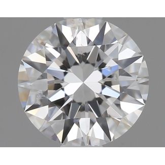 0.58 Carat Round F SI2 EX GIA Natural Diamond