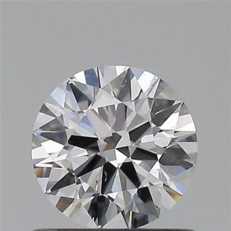 0.60 Carat Round D SI1 EX VG GIA Natural Diamond