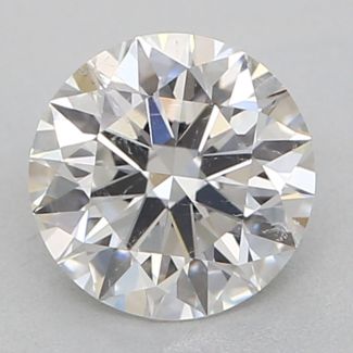 0.53 Carat Round F SI2 EX GIA Natural Diamond