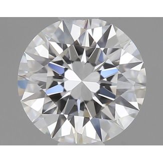 0.45 Carat Round E VVS2 EX GIA Natural Diamond