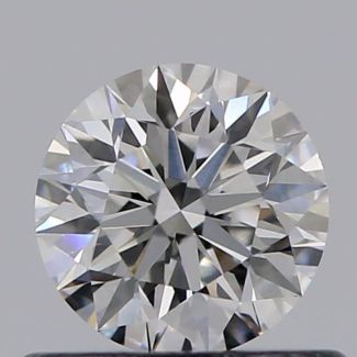 0.52 Carat Round E VVS2 EX GIA Natural Diamond