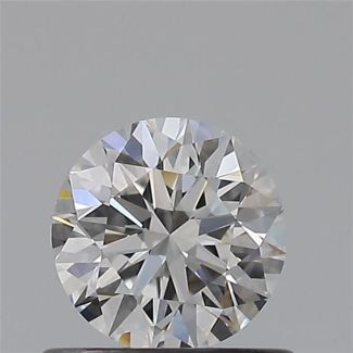 0.50 Carat Round F VVS2 EX GIA Natural Diamond