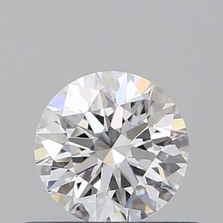 0.51 Carat Round D VVS2 EX GIA Natural Diamond