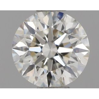 0.45 Carat Round H VVS2 EX IGI Natural Diamond