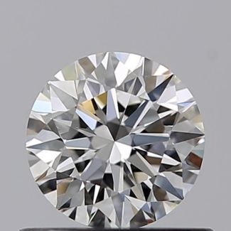 0.50 Carat Round H VVS1 EX GIA Natural Diamond