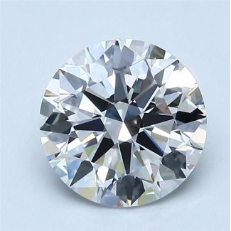 1.7 Carat Round E VVS1 EX GIA Natural Diamond