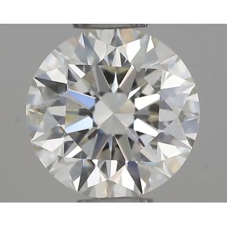 0.53 Carat Round H VVS2 EX IGI Natural Diamond