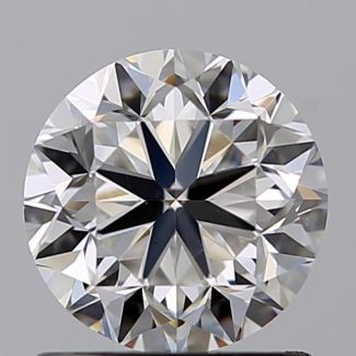 1.00 Carat Round F VS2 G EX VG GIA Natural Diamond