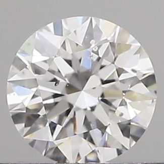 0.41 Carat Round D SI2 EX GIA Natural Diamond