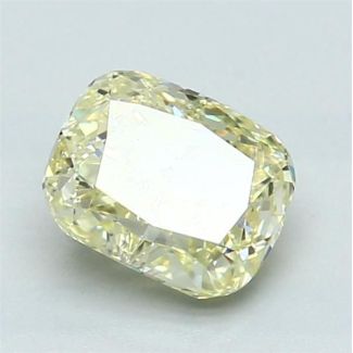 1.43 Carat Cushion Brilliant Fancy Light Yellow VVS2 - EX VG GIA Natural Diamond