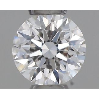 0.23 Carat Round F VVS2 EX VG GIA Natural Diamond