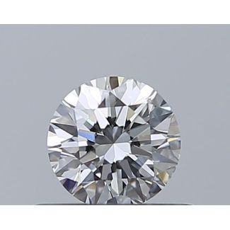 0.38 Carat Round D VVS1 EX GIA Natural Diamond