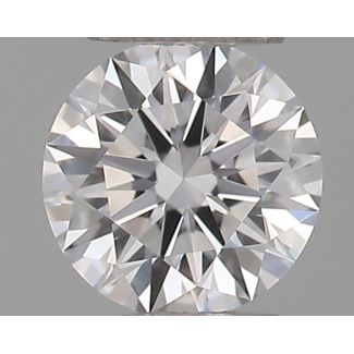 0.18 Carat Round D VVS2 EX GIA Natural Diamond