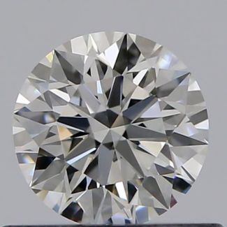 0.45 Carat Round F VVS2 EX GIA Natural Diamond