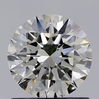 0.80 Carat Round K VVS2 EX GIA Natural Diamond