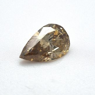 0.83 Carat Pear Brown SI1 - GD HRD Natural Diamond