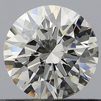 0.57 Carat Round F VVS2 EX GIA Natural Diamond