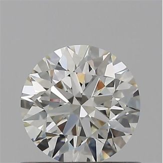 0.55 Carat Round H VVS2 EX IGI Natural Diamond