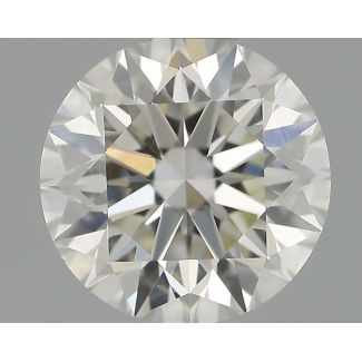 0.74 Carat Round H VVS2 EX IGI Natural Diamond