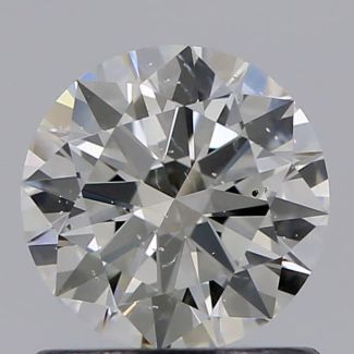 0.80 Carat Round J SI2 EX GIA Natural Diamond