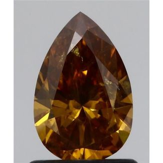 0.81 Carat Pear Fancy Deep Brown I1 - VG GIA Natural Diamond