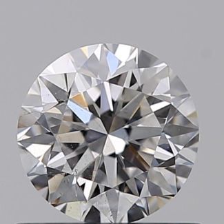 0.60 Carat Round D SI1 VG EX GIA Natural Diamond