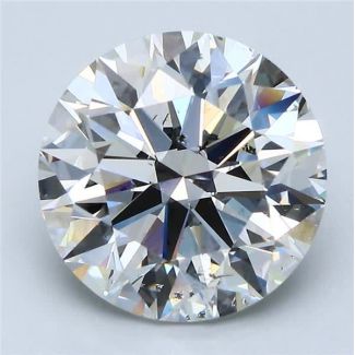 5.02 Carat Round H SI2 EX GIA Natural Diamond