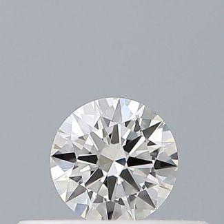 0.18 Carat Round H VVS1 EX GIA Natural Diamond