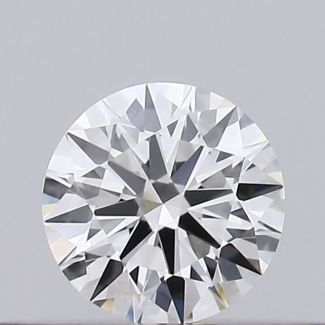 0.19 Carat Round F VS1 EX GIA Natural Diamond