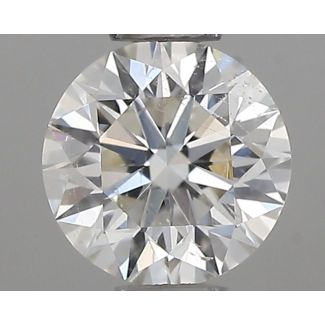 0.37 Carat Round H SI2 EX IGI Natural Diamond