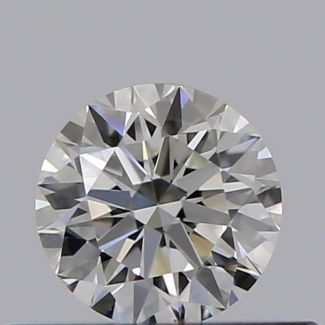 0.33 Carat Round H VVS2 EX GIA Natural Diamond