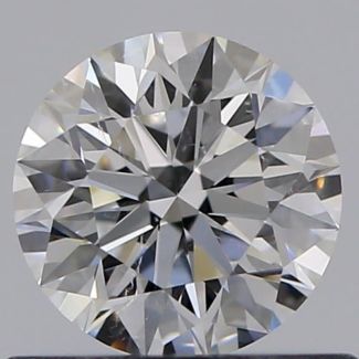 0.53 Carat Round E SI1 EX GIA Natural Diamond