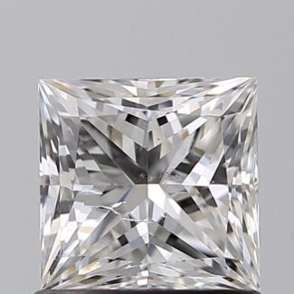 0.91 Carat Princess F SI2 - VG GD GIA Natural Diamond