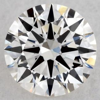 0.42 Carat Round H VVS2 EX GIA Natural Diamond