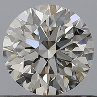 0.55 Carat Round H VVS1 EX GIA Natural Diamond