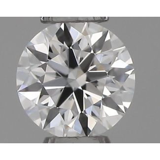 0.19 Carat Round F VVS2 EX VG GIA Natural Diamond