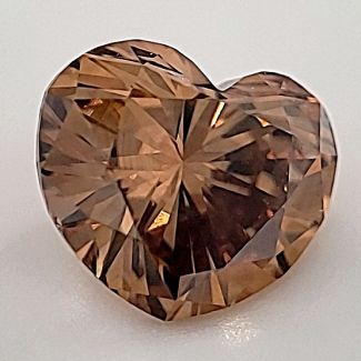 1.54 Carat Heart Fancy Orangey Brown - GD GIA Natural Diamond