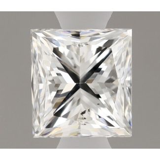 0.55 Carat Princess H SI1 - VG GD NONE Natural Diamond